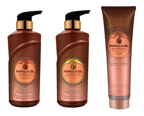 Kit Marula Oil Reparador Shampoo + Acondicionador + Mascara