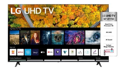 Smart Tv Led LG 43 Pulgada Ai Thinq Uhd 4k Led 43up7750 Wifi