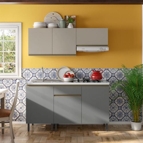 Imagen 3 de 3 de Mueble Base De Cocina 150cm 3 Puertas 1 Cajón Bertolini