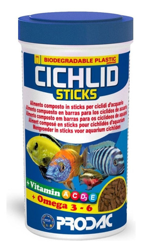 Racao Prodac Cichlid Sticks 90g P Peixes Ciclideos Africanos