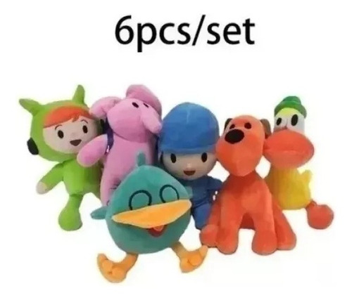 6 Peluches Pocoyo Y Sus Amigos Loula Pato Elly Pajarotto Y N