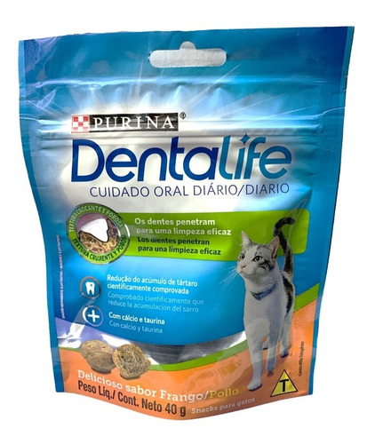 Dentalife Para Gatos De Pollo 40gr-cuidado Oral Gatosx6sobre