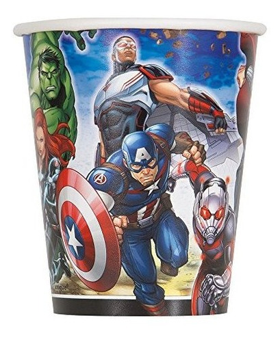 Vasos Desechables Avengers, 8 U.