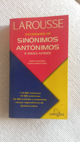 Diccionario De Sinónimos Y Antónimos  Larousse 