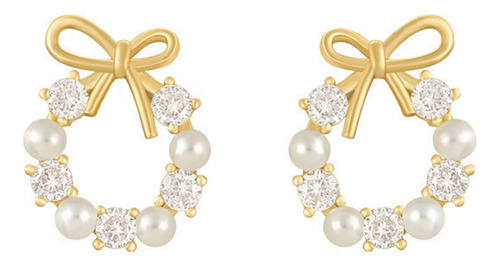 Pendientes De Perla Para Mujeres Cute Ribb B0cr3zyp66_150324