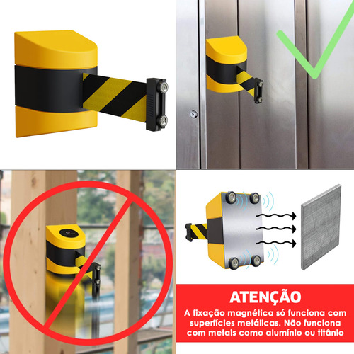 20 X Cassete Com Encaixe Magnético Imã Fita Zebrada 5 Metros