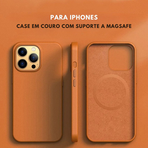 Case Capa Capinha Couro Com Magsafe iPhone 13 14 15 16 17
