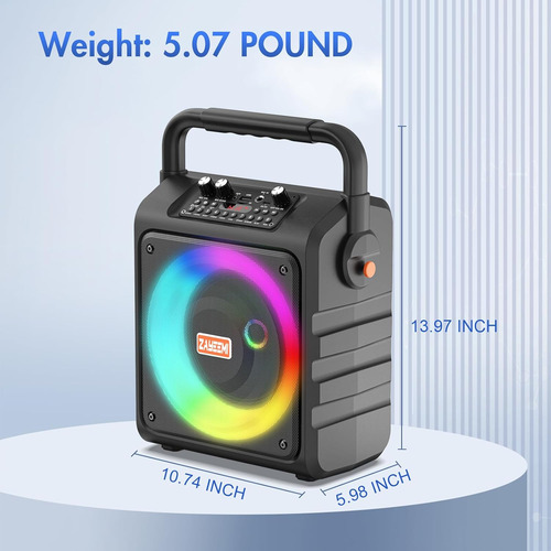 Máquina De Karaoke Con 2 Micrófonos Inalámbricos, Sistema De