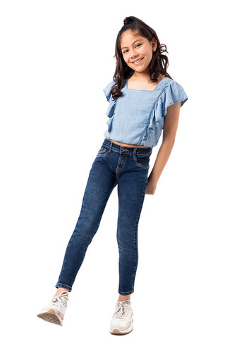 Pantalon Cargo Denim Stretch Pionier Sophia Niña