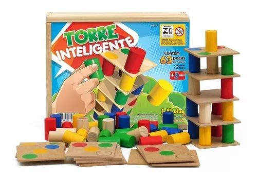 Torre de Equilíbrio - Brinquedo de Equilíbrio Jogo Educativo Montessori -  Brinquedos Educativos e Pedagógicos - Gemini Jogos Criativos