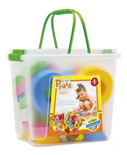 Brinquedo Didático Infantil Balde De Praia Poliplac