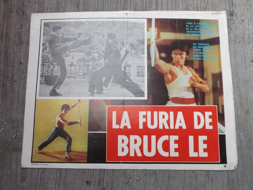 Vintage Cartel De Cine Lobby Card La Furia De Bruce Le! #2