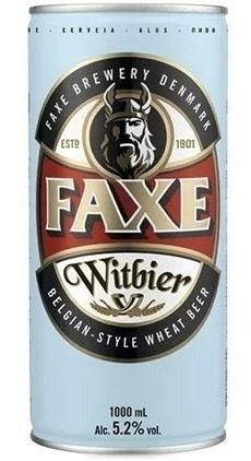 4 Cervejas Faxe Witbier Lata 1 Litro Dinamarca Viking