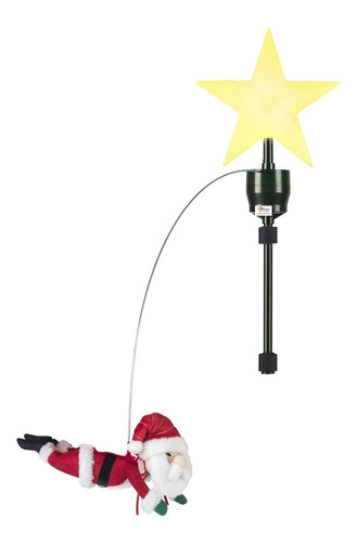 Buen Fin Navidad Punta Arbol C/movimiento Led Santa Vuela | Envío gratis