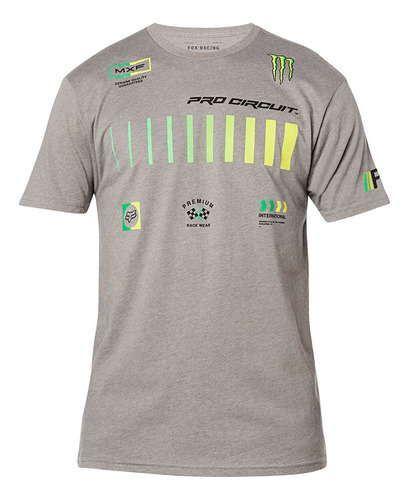 Camiseta Fox Monster Pro Circuit Cinza