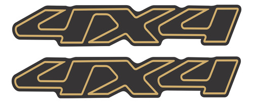 Emblema Adesivo 4x4 Blazer S10 Ouro Resinado Bar008 Frete Fixo Fgc