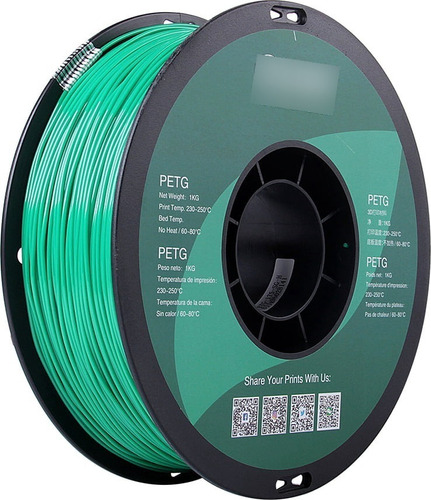 Filamento Esun Petg 1kg 1.75mm Impresora 3d Color Solid green