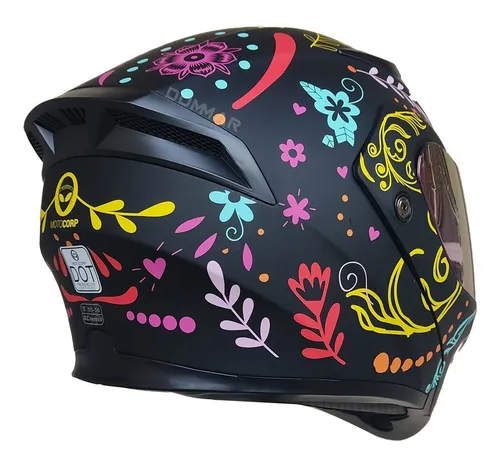 Casco moto mujer calavera deals