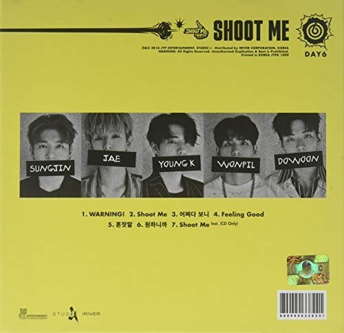Day6 Shoot Me: Youth Part 1 Photo Book Asia Import Cd Nuevo