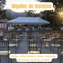 Comprar Festejos, Toldos, Sillas, Mesas, Mesones, Tarima, Sonido