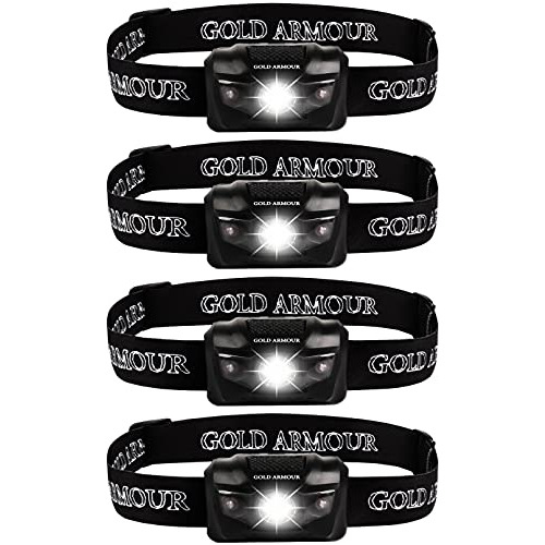 Gold Armour - Juego De 4 Luces Led Para Correr, Camping, Sen