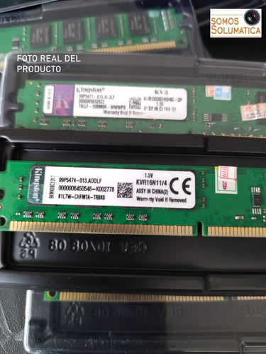 Memoria Ram Ddr3 4gb 1600mhz Pc Kingston, Solumatica* (Usado)