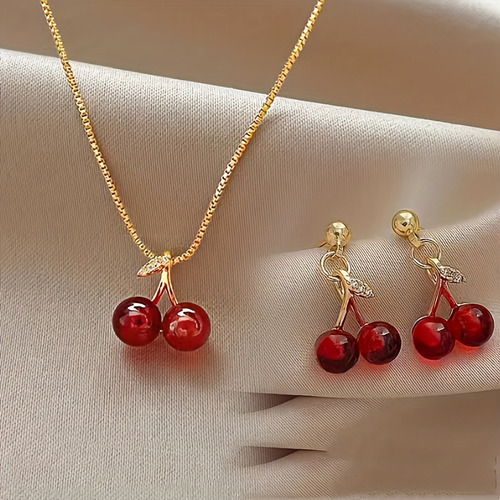 Conjunto De Joyería Para Mujeres 3pcs - Collar Con Colgante
