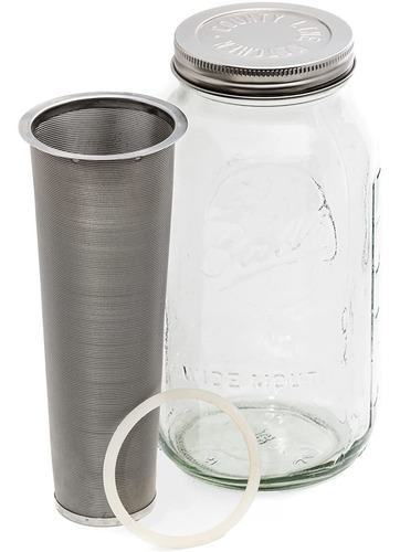  Cafetera Cold Brew Mason Jar, Vidrio Duradero, Filtro ...