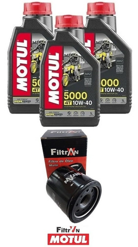 Combo Óleo Motul 5000 10w40 + Filtro Fram Ninja 300 Kit