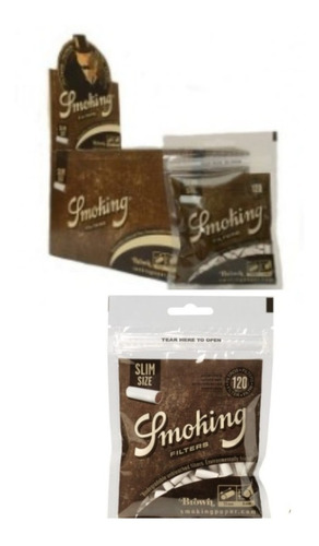 1 Caja De Filtros Smoking Slim Brown (virgen) 10 Unid