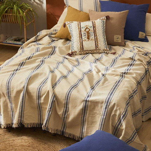 Cubrecama Bari Azul (cama 2 Plazas O Queen) Calma House
