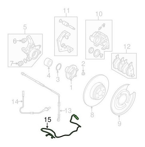 Sensor Pastilha Diant Land Range Rover L322 4.4 4x4 2003