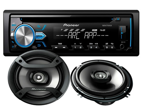 Combo Auto Radio Pioneer Deh-x1 + Parlantes 6' Ts-1634r