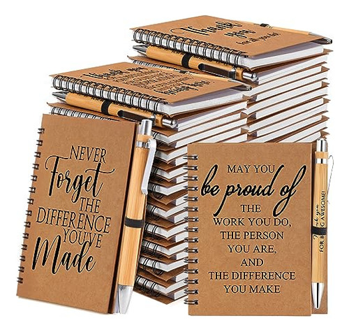 50 Sets Spiral Notebooks Sets Thank You Journals With I...