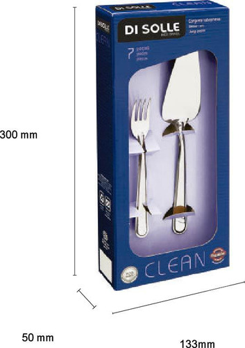 Juego De Cubiertos De Postre 7 Piezas Mod Clean