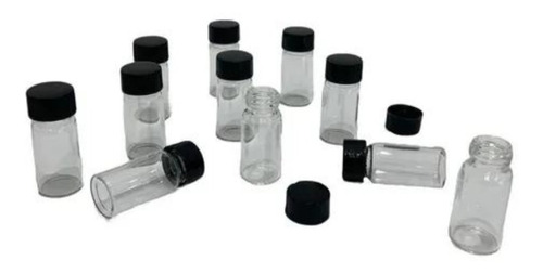 Vial De Vidrio Tapa De Plástico 5ml Paq C/50