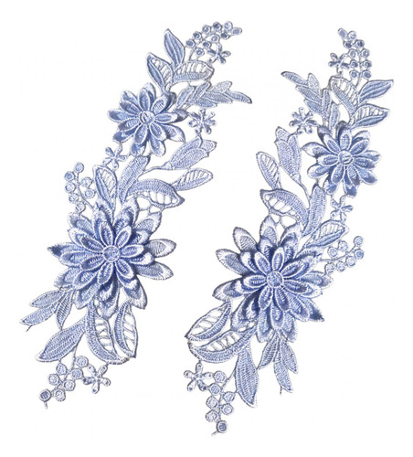 Apliques De Encaje De 2 Piezas, Apliques De Boda, Apliques