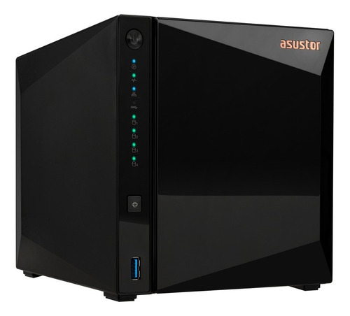 Storage Nas Server Asustor Drivestor 4 Pro As3304t 4 Baias Cor Preto