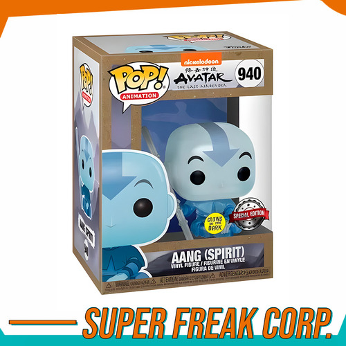 Figura De Acción Avatar: Aang Spirit Edicion Especial Que Brilla En La Oscuridad De Funko Pop! 55052 Animation