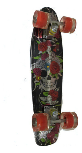 Mini Skateboard De Plastico Estampado Cor das rodas Vermelho