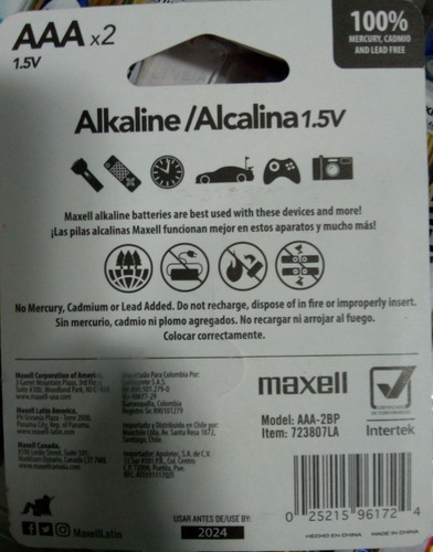 Pila Batería Tabaquito Alcalina Maxell Doble A Y Triple A