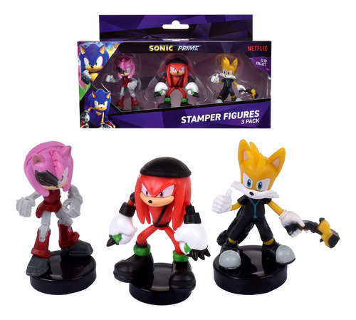 Pack 3 Figuras Timbre De 7 Cms Sonic - Knuckles