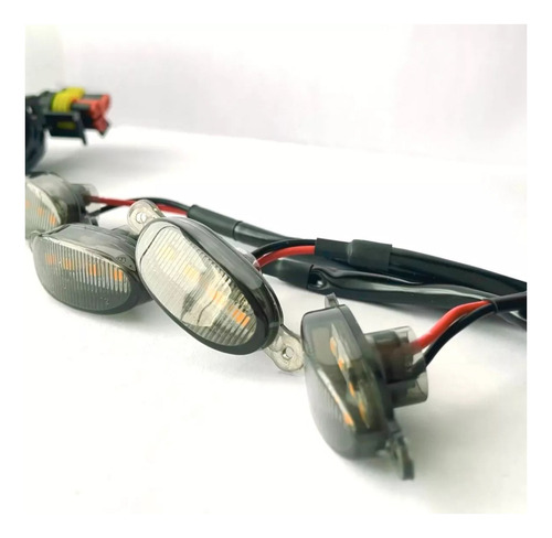 Kit Led De Parrilla Policial Azul Y Rojo Con Control 4pcs