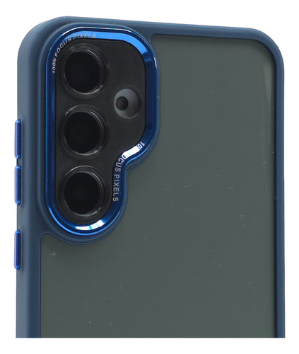 Funda Case Para Samsung A56 Carcasa Full Protect Uso Rudo Cromo Case - Azul Marino Samsung A56