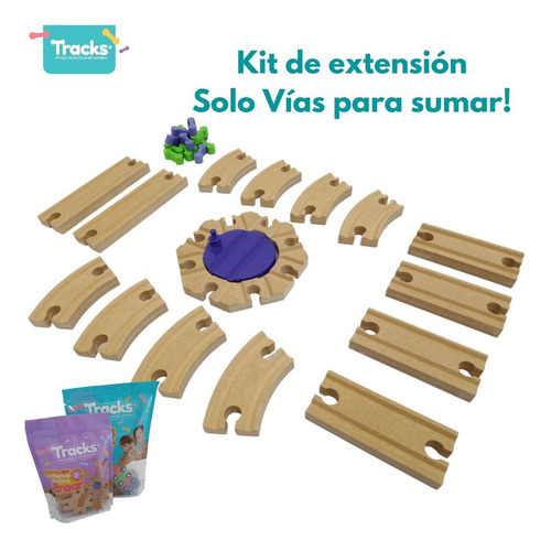 Imagen 4 de 8 de Vías Tren Madera + Cambio De Vías Compatible Trencity/hape
