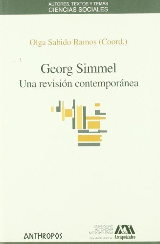 Libro Georg Simmel. Una Revision Contemporanea  De Sabido Ra