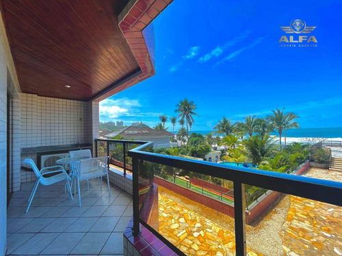 Imagem 8 de 26 de Apartamento De Frente Para O Mar Com 3 Suítes Em Prédio Com Lazer E 2 Vagas - Praia Do Tombo, Guarujá. - Ap1295