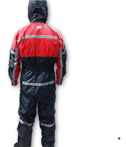 Imagen 2 de 3 de Impermeable Nelson Rigg Talla S Color Rojo Pantalo Un C Moto