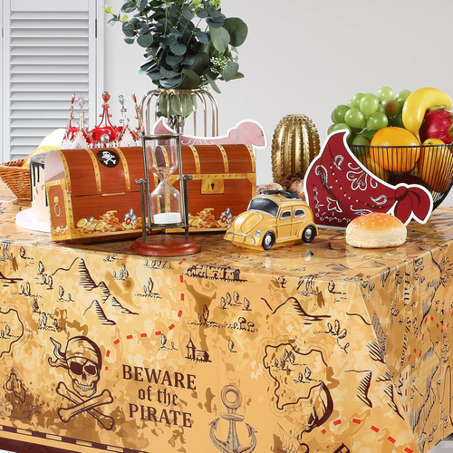 Mantel Pirata Mapa Del Tesoro Mantel De Plástico I...