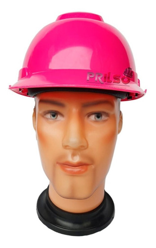 Casco Seguridad Mujer Rosado Ingeniera Ajuste Ratchet